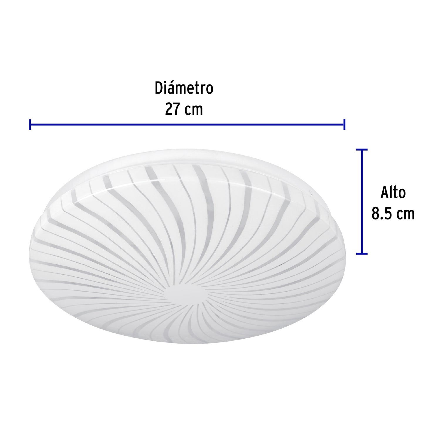 Luminario LED 8 W tipo plafón decorativo luz de día, VOLTECK