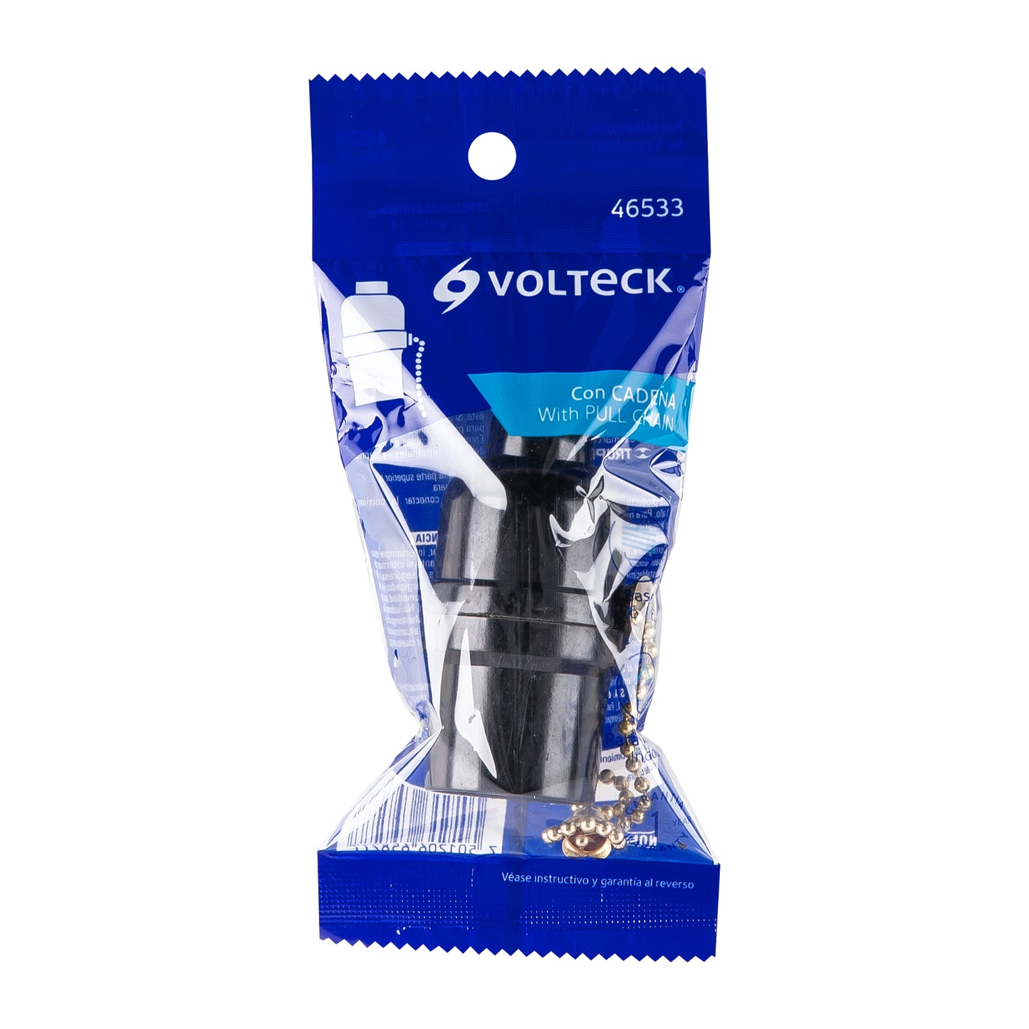 Portalámpara de baquelita, con interruptor de cadena, VOLTECK