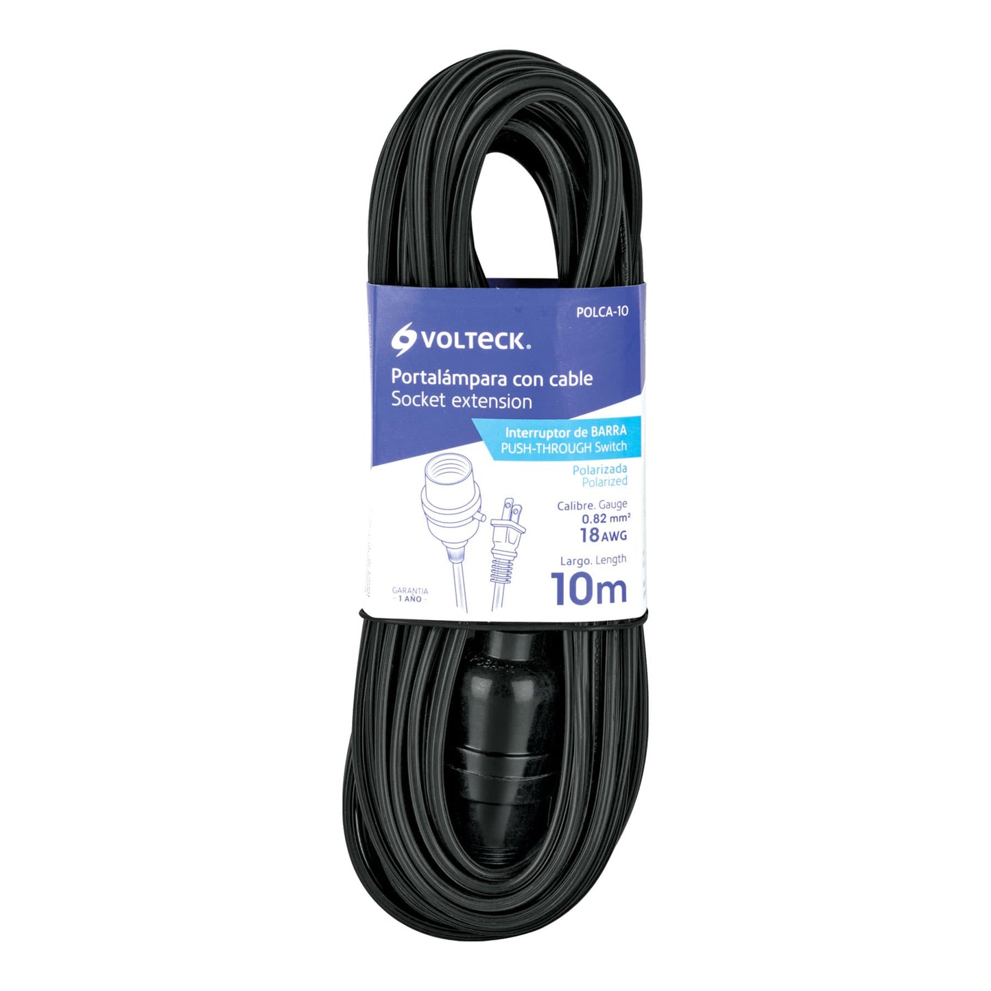 Extension con Soquet portalampara de 10m VOLTECK