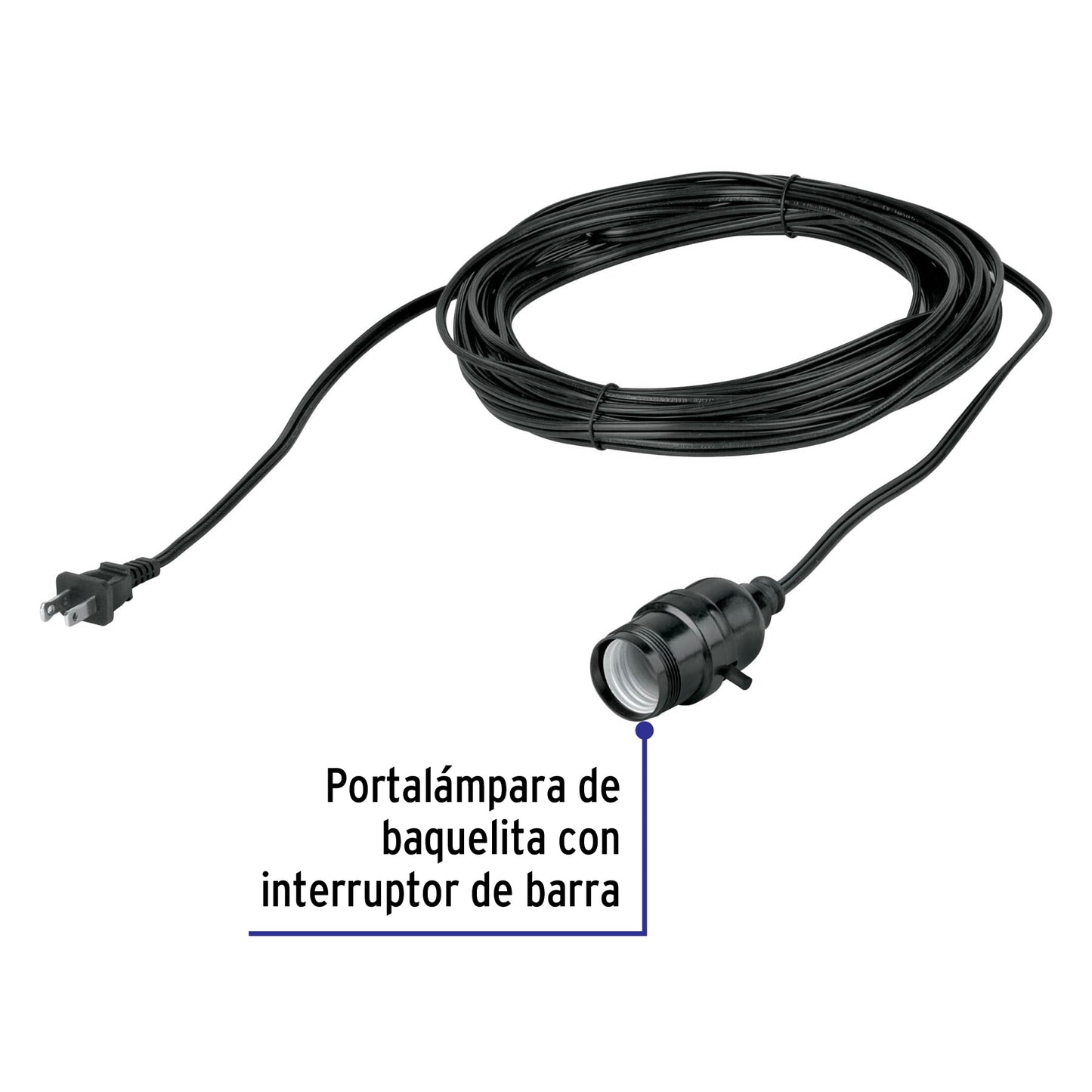 Extension con Soquet portalampara de 10m VOLTECK