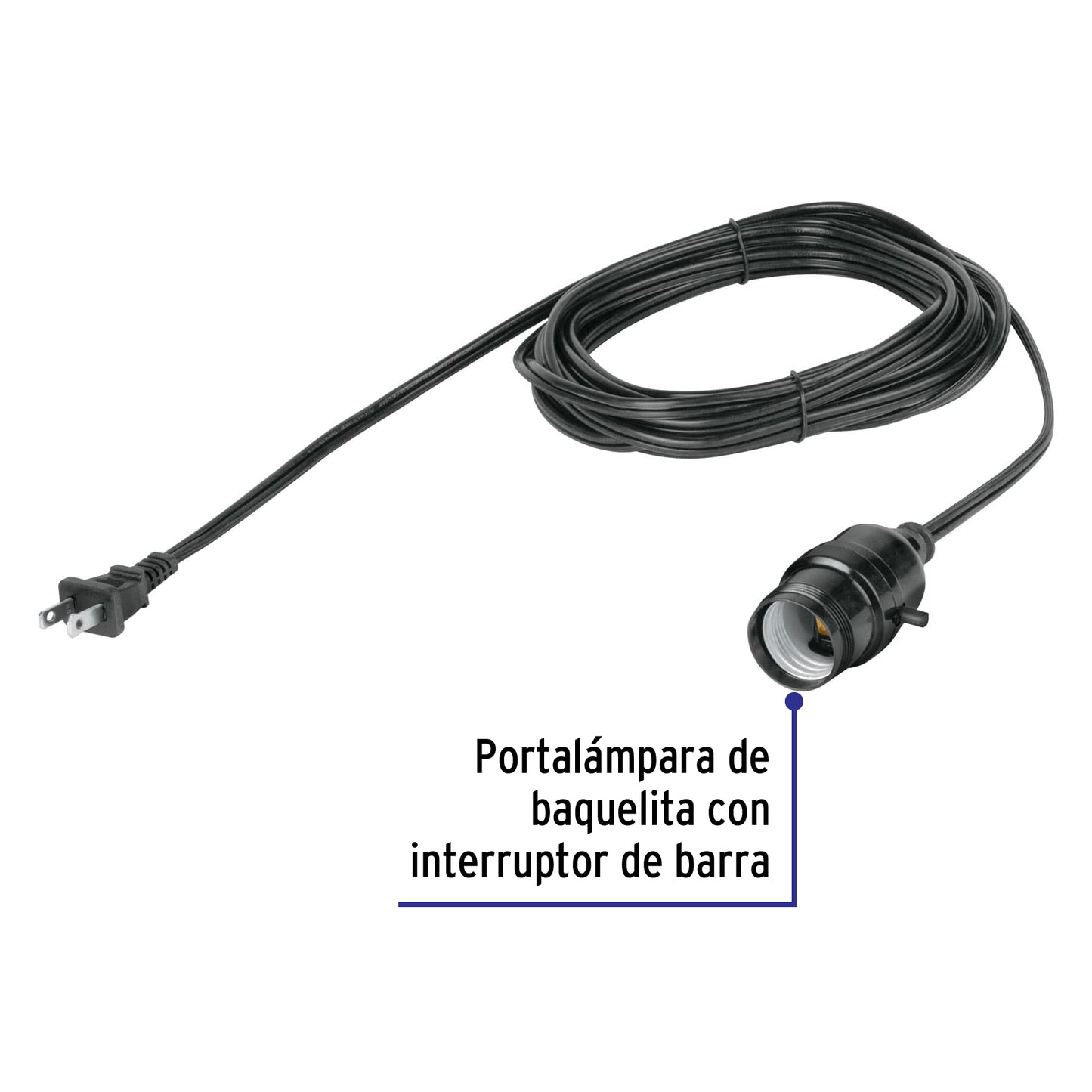 Extension con Soquet portalampara de 6m VOLTECK