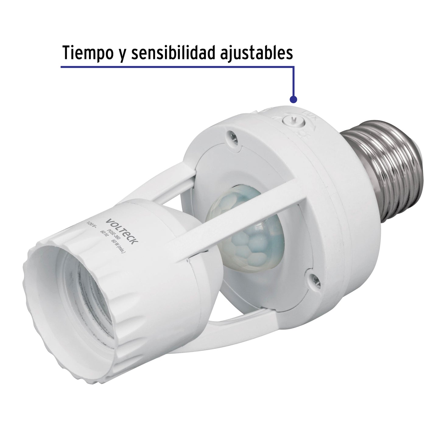 Portalampara con sensor de movimiento de 360° VOLTECK