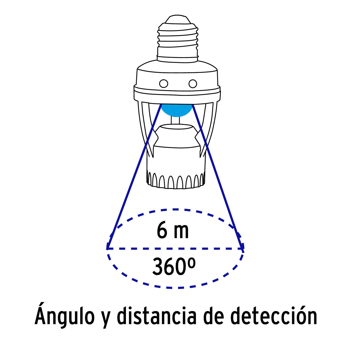 Portalampara con sensor de movimiento de 360° VOLTECK