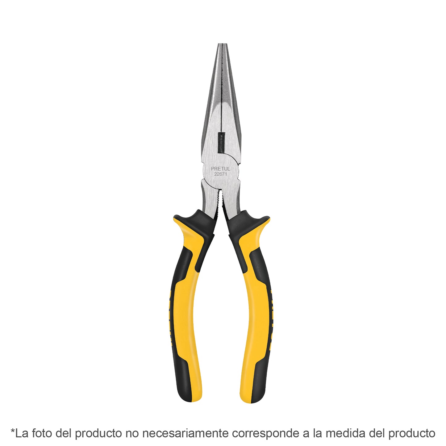 Pinza de punta y corte de 7" Mango comfort grip PRETUL