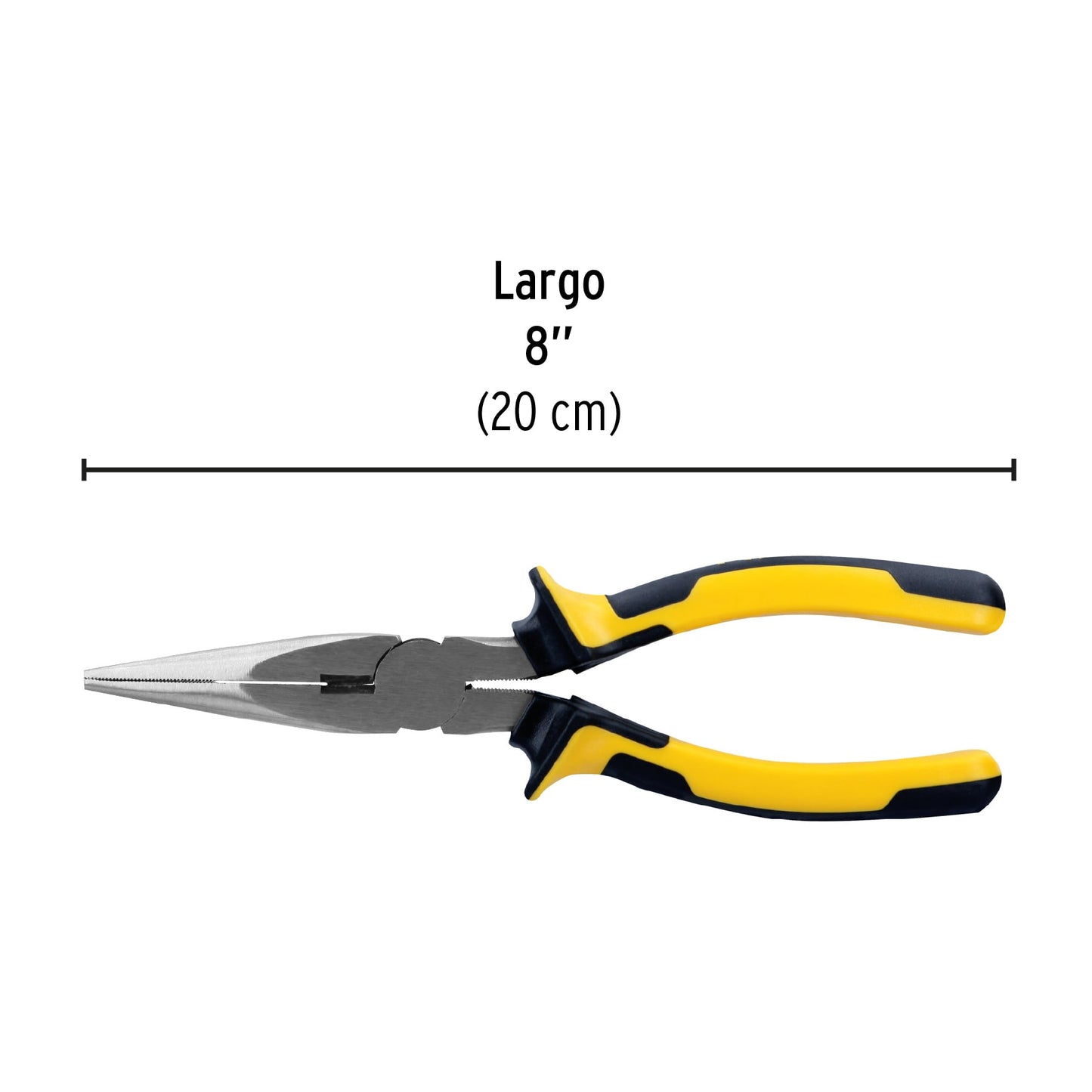 Pinza de punta y corte de 8" Mango comfort grip PRETUL