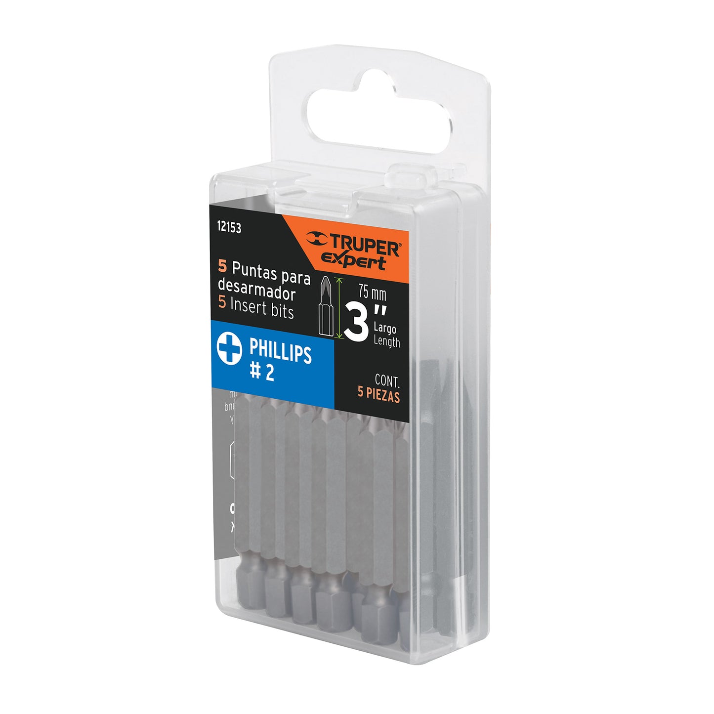 Punta Phillips para desarmador #2 x 3" Acerada TRUPER EXPERT