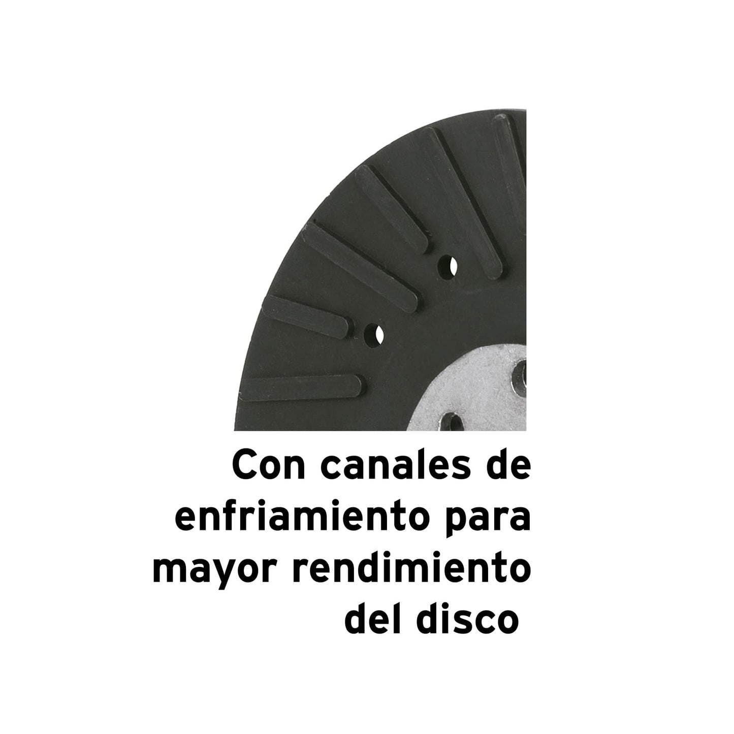 Respaldo para discos de lija 4-1/2", eje 5/8-11, Truper