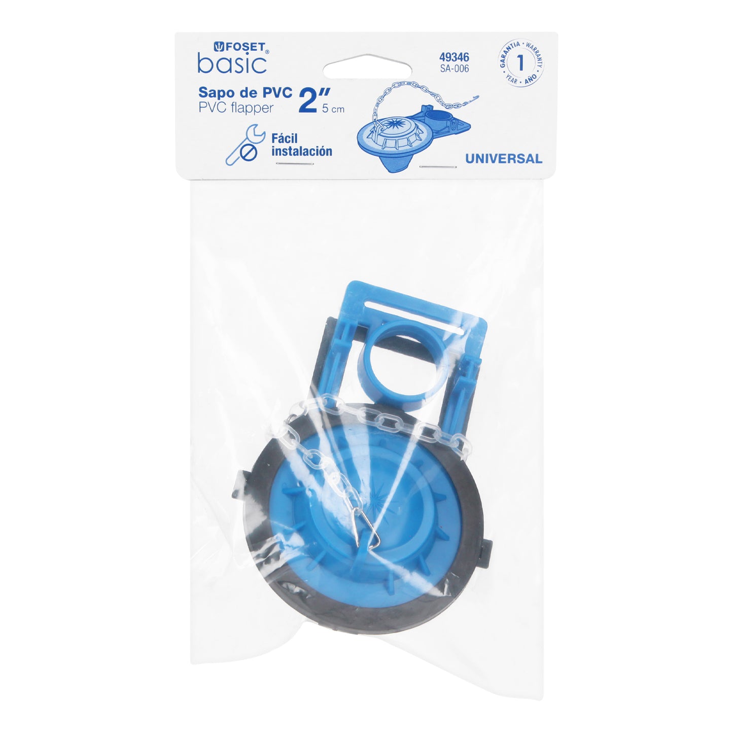 Sapito para sanitario PVC de 2" FOSET