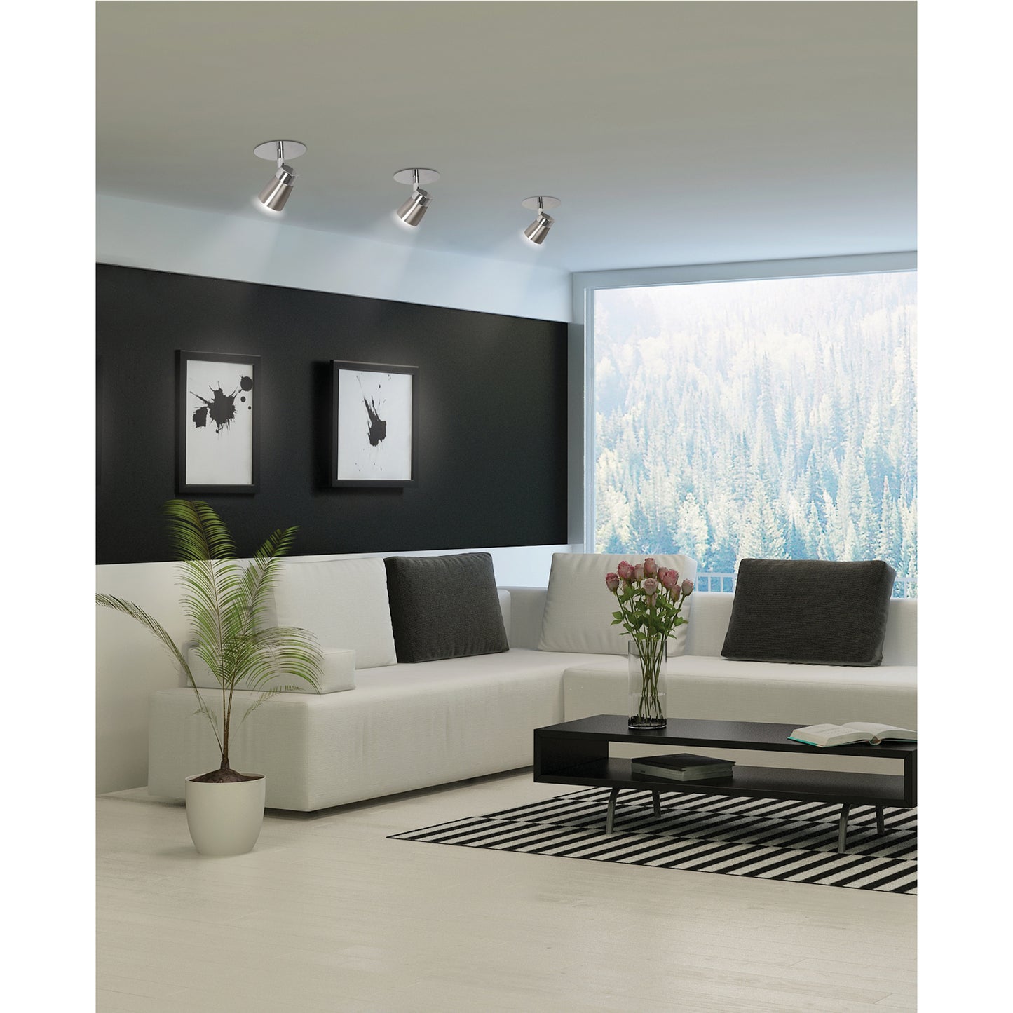 Luminario De Sobreponer Con 3 Spots Base Gu10, Volteck