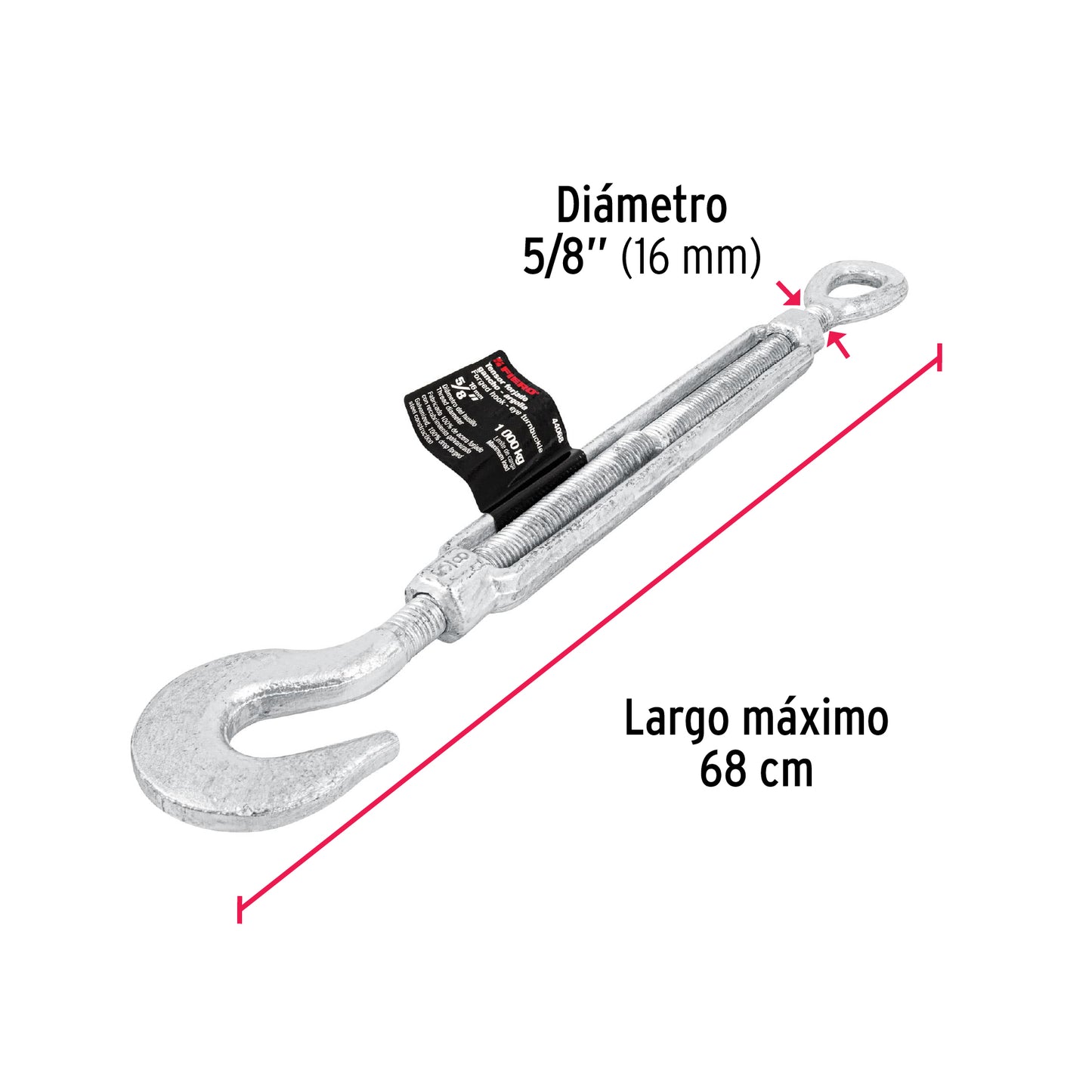 Tensor Forjado, 5/8'', Gancho-Argolla FIERO