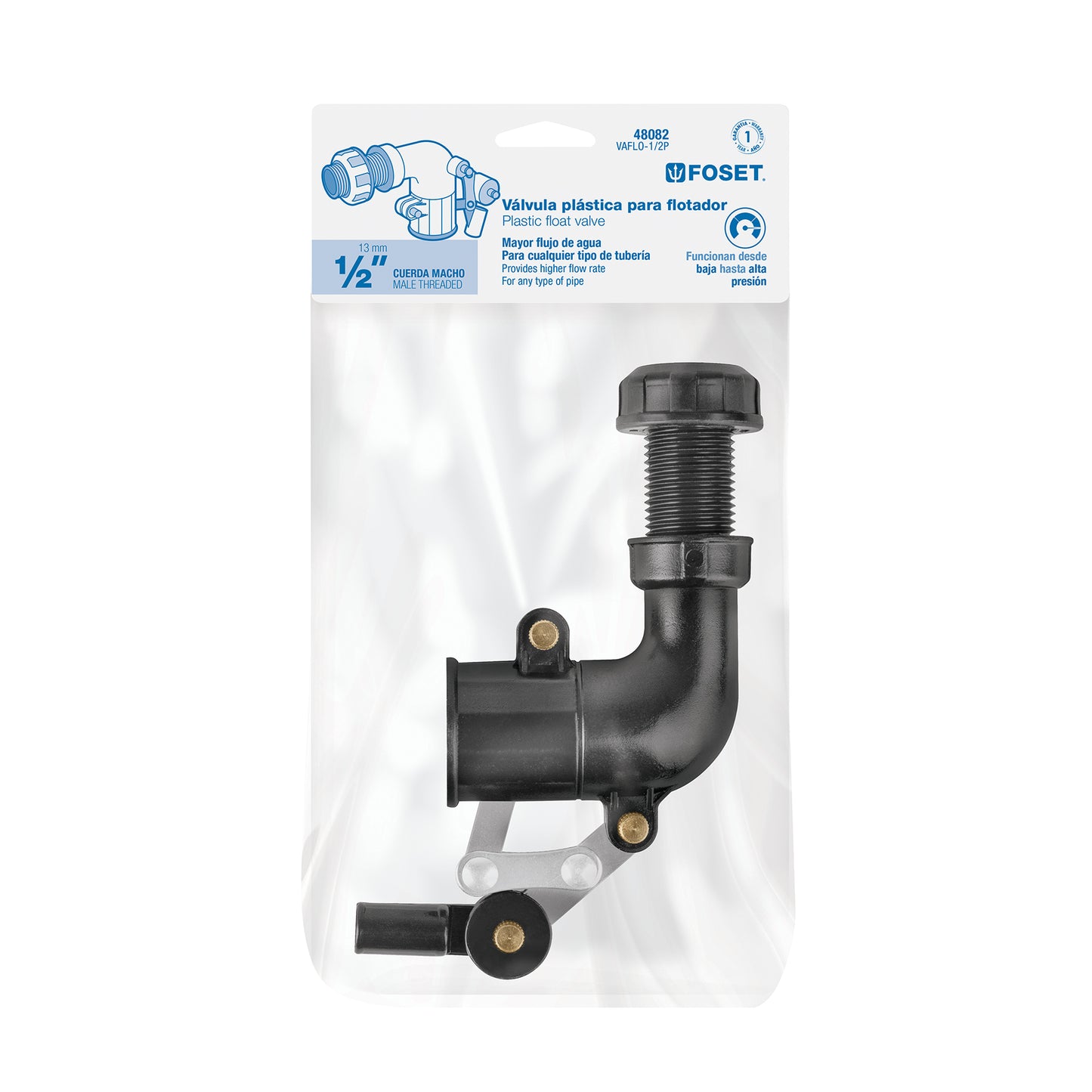 Valvula de flote para tinaco de 1/2" FOSET