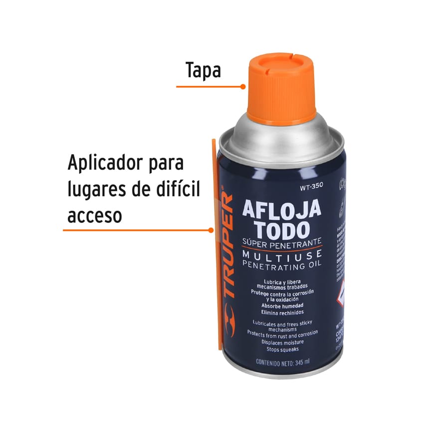 Lubricante multiusos en aerosol, 345ml (12oz), TRUPER