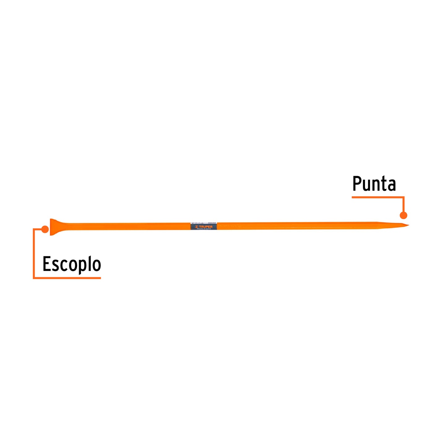Barreta de punta de 7/8" x 125 cm, escoplo 60 mm, Truper