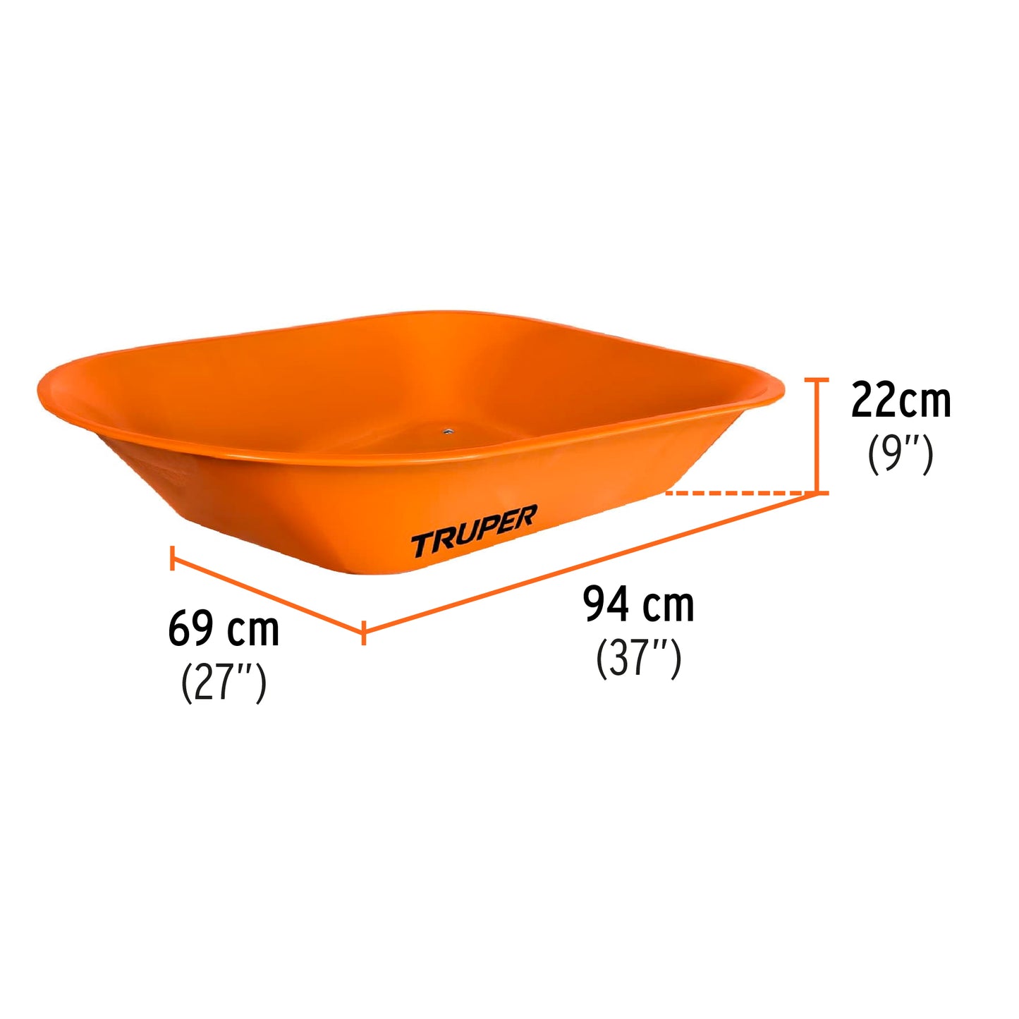 Carretilla 4.5 ft3 Neumática, bastidor tubular, TRUPER