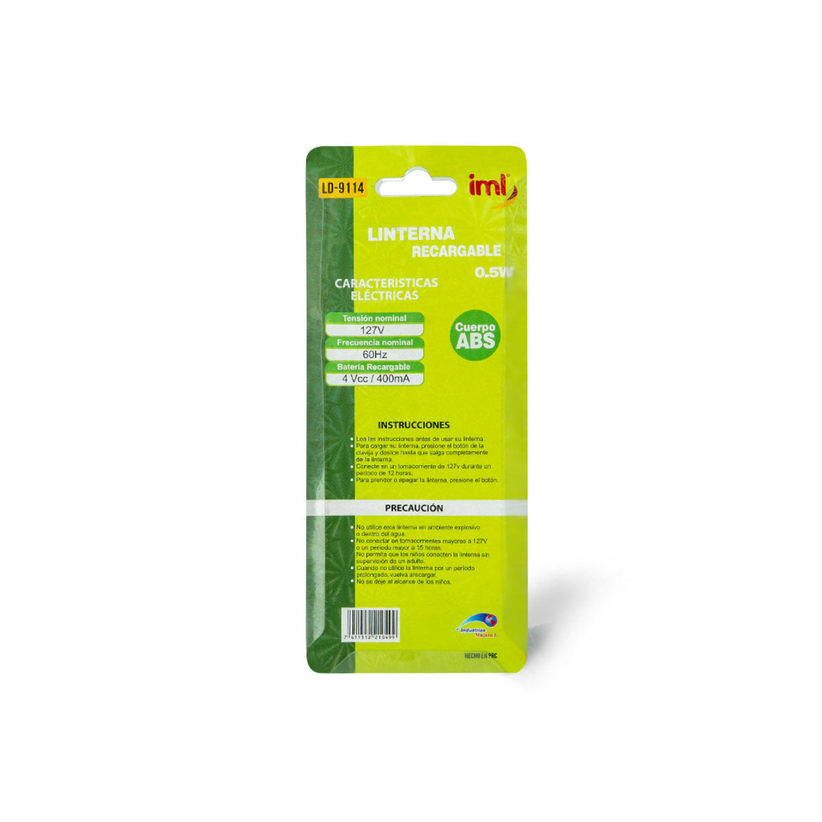 Linterna de Mano LED Recargable IML 9114
