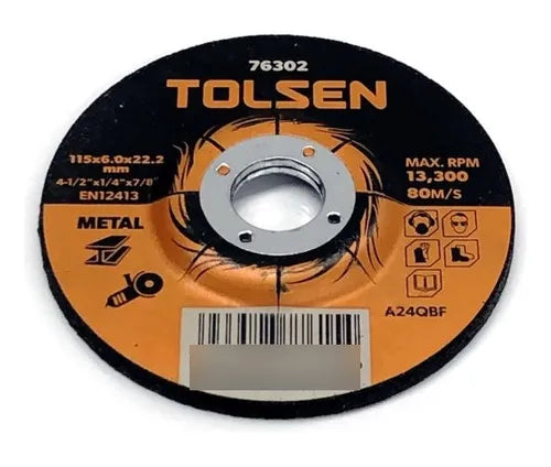 Disco para pulir metal de 4 1/2" TOLSEN