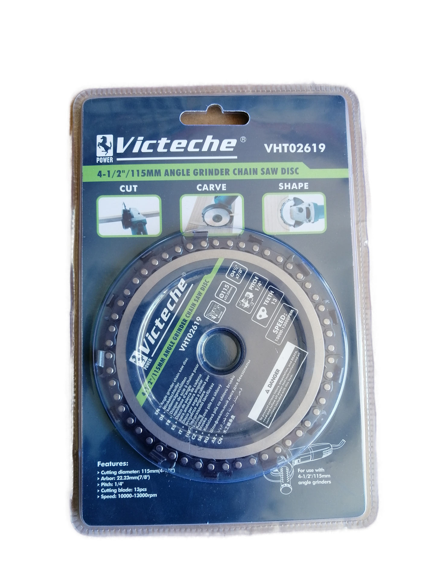 Disco con Cadena de Motosierra de 4 1/2 VICTECHE