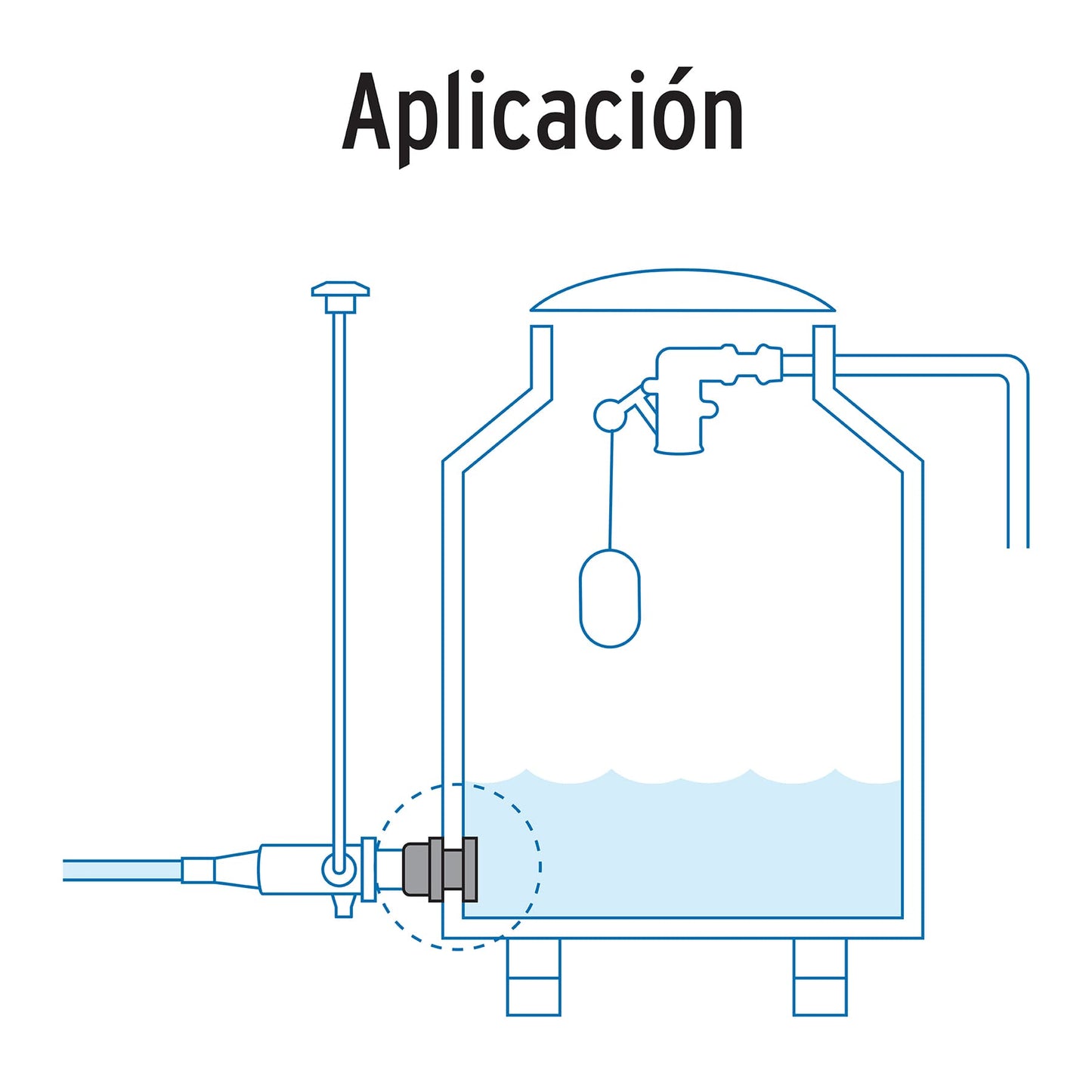 Brida de 1-1/2'', de Polipropileno para tinaco FOSET