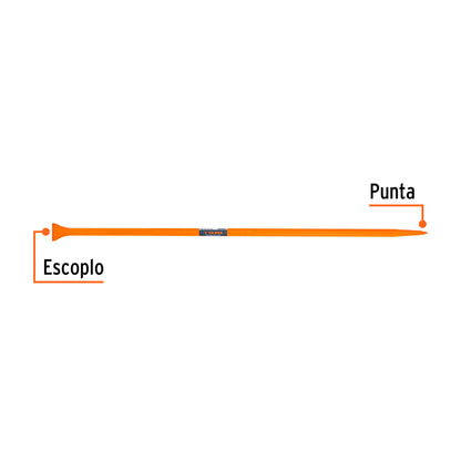 Barreta de punta de 1"x150 cm, escoplo 72 mm,Truper