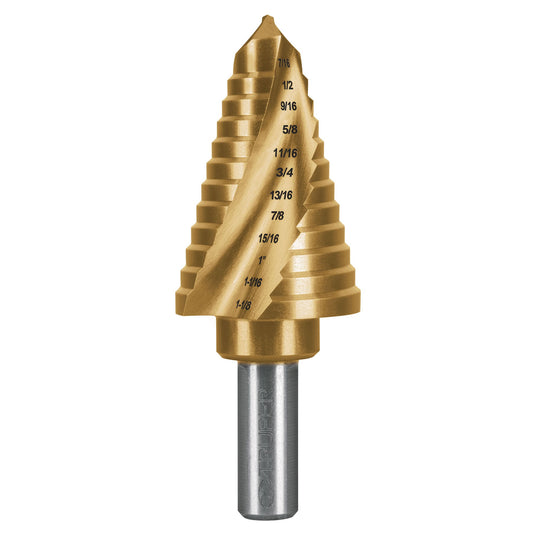 Broca escalonada de Titanio 12 escalones 7/16'' A 1-1/8'', TRUPER EXPERT