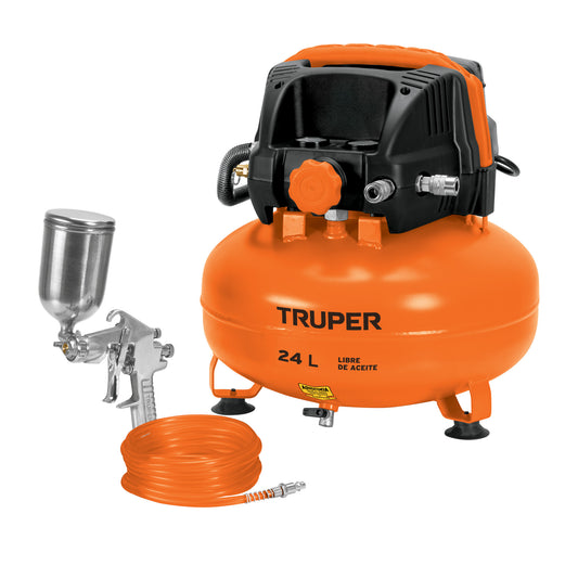 Kit compresor libre de aceite 24 L, 2-2/3 HP, PIPI-420 y manguera