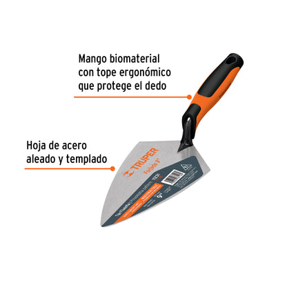 Cuchara para albañil 9" Forjada tipo Filadelfia TRUPER