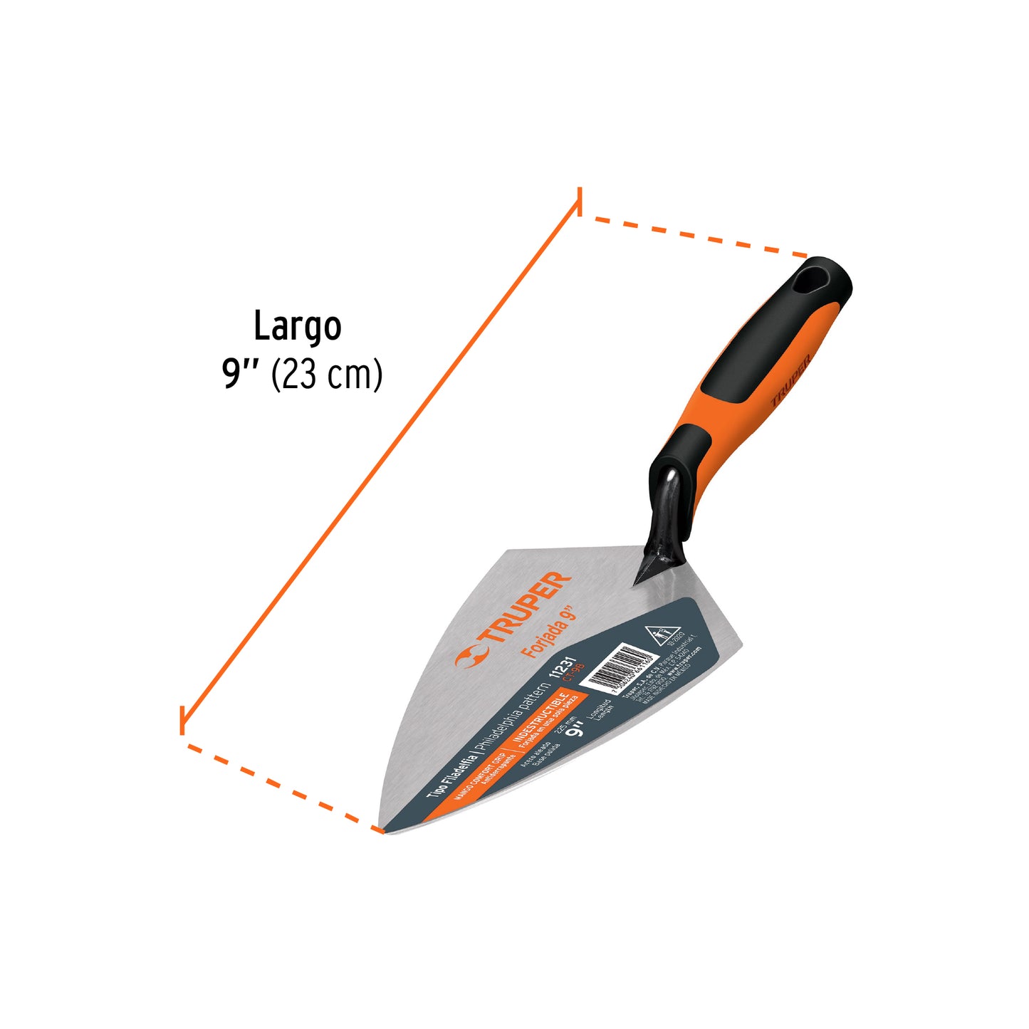 Cuchara para albañil 9" Forjada tipo Filadelfia TRUPER