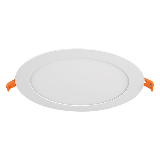 Luminario ultradelgado redondo p/empotrar 12W, luz de día, Volteck