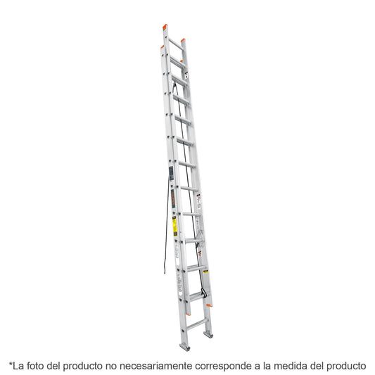 Escalera de extensión, tipo II, 20 peldaños, Truper