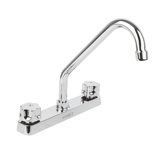 Mezcladora plástica 8" cuello largo para fregadero, standard Foset