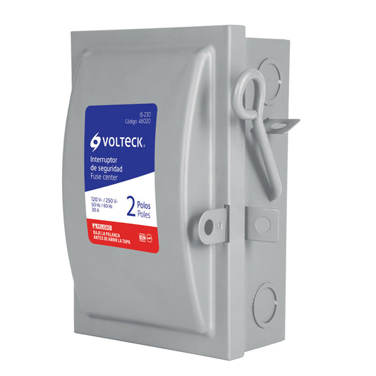 Interruptor De Seguridad 2 Polos, 30 A, Volteck