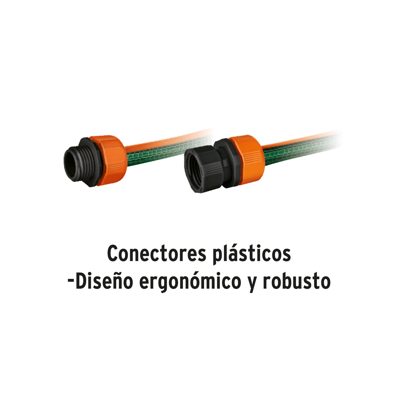 Manguera 1/2"reforzada 3 capas 15 m conexiones plásticas, Truper Home