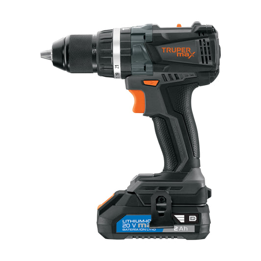 Rotomartillo inalámbrico 1/2", 20V, sin carbones, 2 Baterías TRUPER MAX