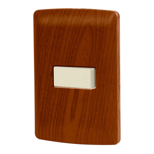 Placa Armada 1 Interruptor Sencillo, Madera, Línea Italiana