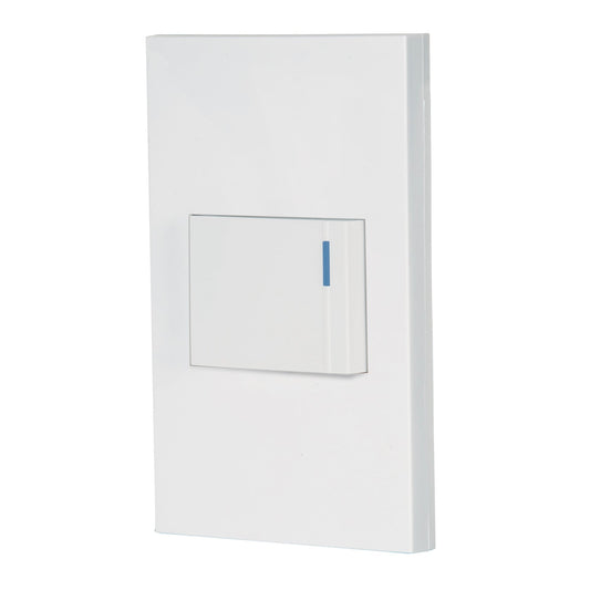 Placa Armada 1 Interruptor, 1.5 Módulos, Española, Blanco