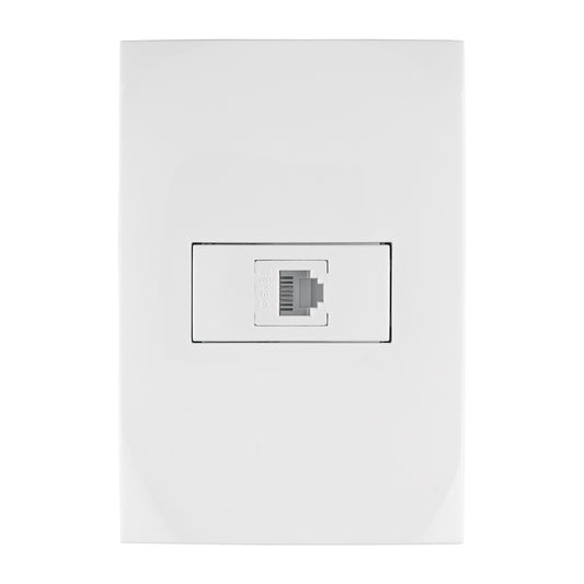 Placa Armada Con Entrada Para Teléfono, Línea Oslo, Blanco