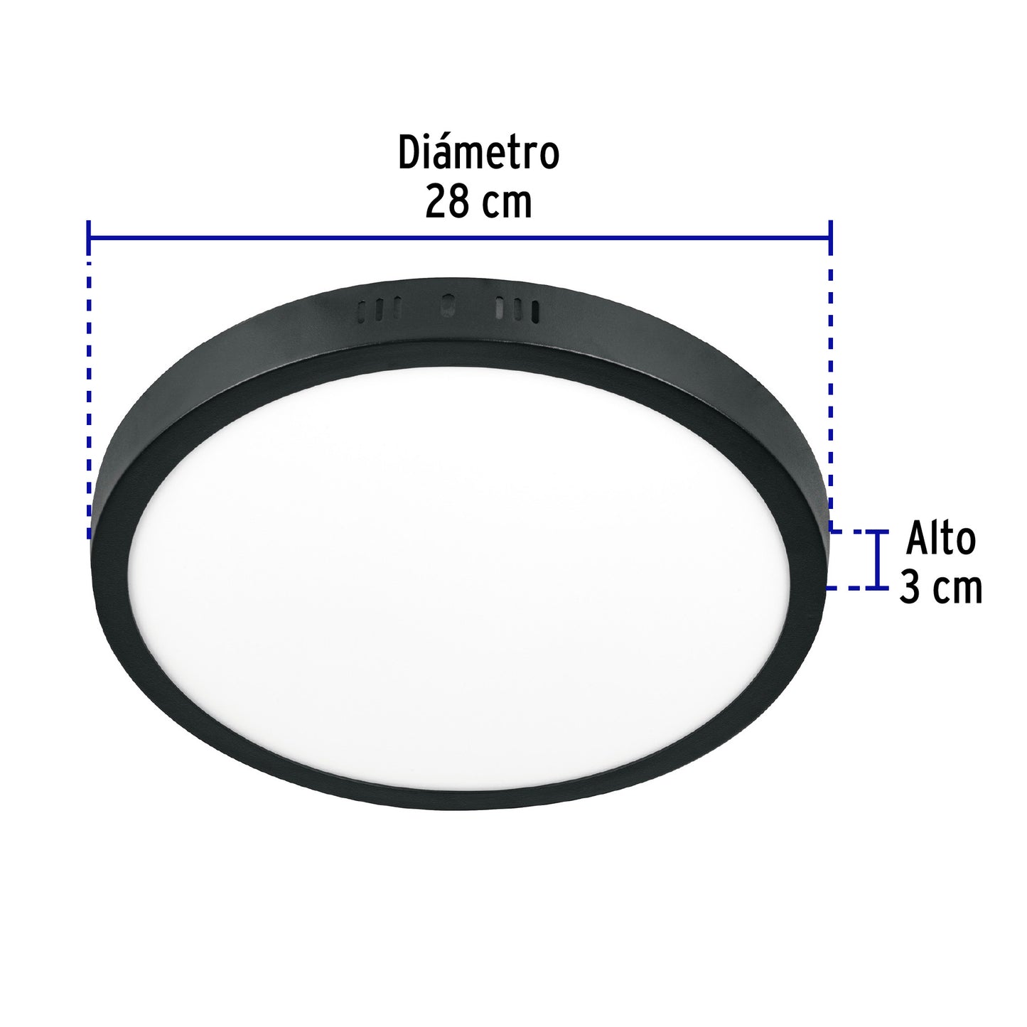 LUMINARIO REDONDO TIPO PLAFÓN DE LED, 24 W