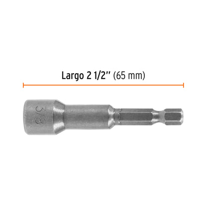 Estuche con 15 dados magnéticos de 3/8" largo 2-1/2", Expert