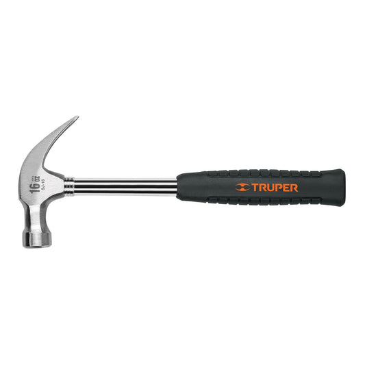 Martillo pulido 16 oz uña curva, mango tubular c/neopreno TRUPER