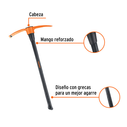 Talacho-PICO (Piocha) de 4 LB con mango de fibra de vidrio de 36'', TRUPER