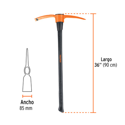 Talacho-PICO (Piocha) de 4 LB con mango de fibra de vidrio de 36'', TRUPER