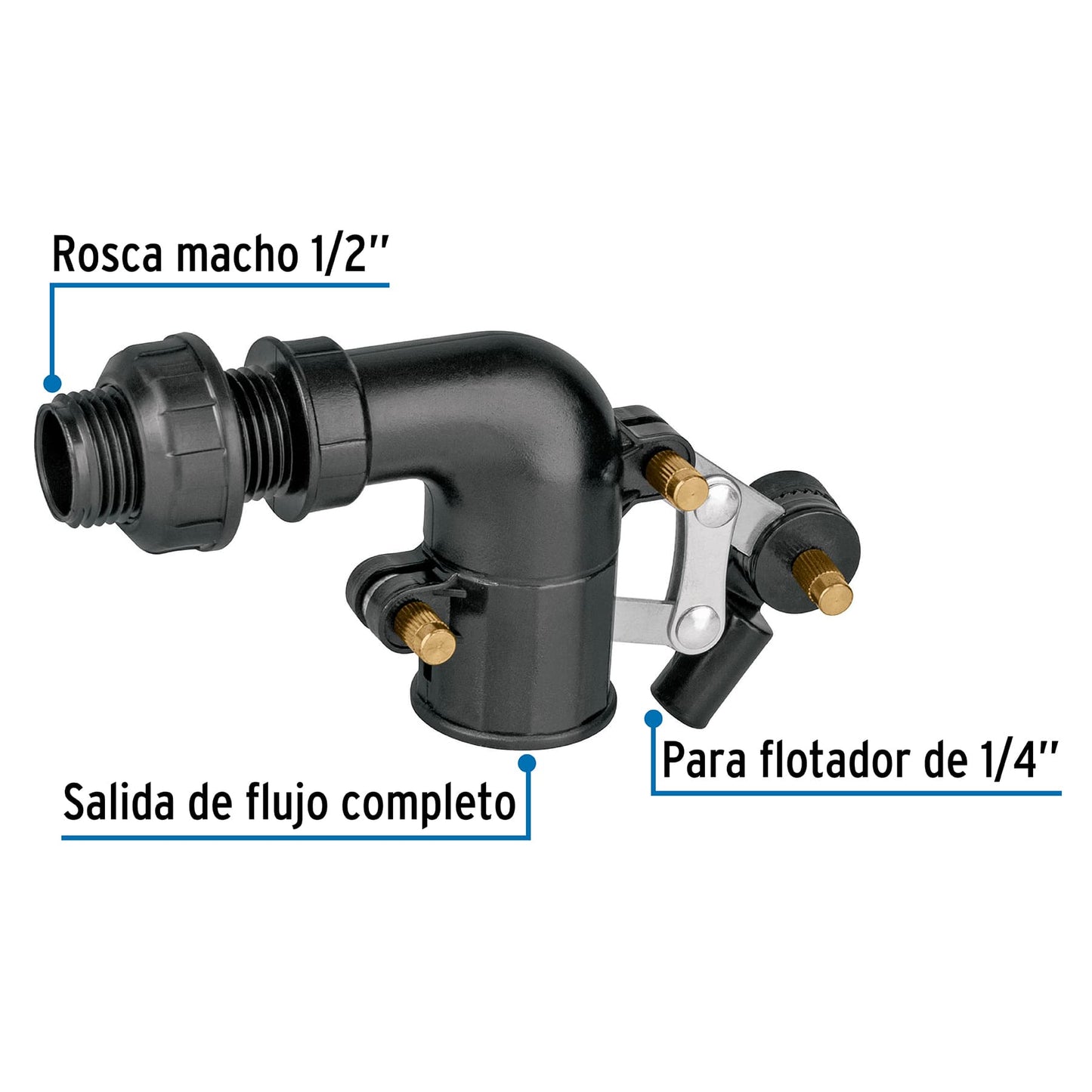 Valvula de flote para tinaco de 1/2" FOSET
