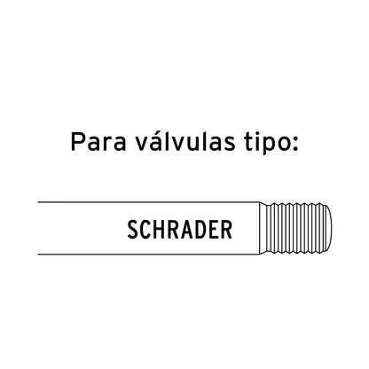 Valvula inflador de doble cabeza, Cuerda 1/4 NPT, PRETUL