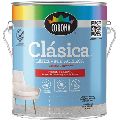 Pintura Clásica vinil acrílica látex CORONA