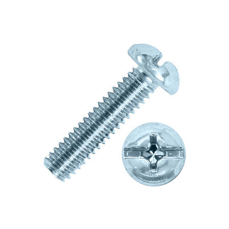 Tornillo de acero galvanizado tipo estufa con tuerca de 3/16" x 1"