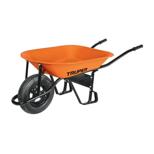 Carretilla 4.5 ft3 Neumática, bastidor tubular, TRUPER