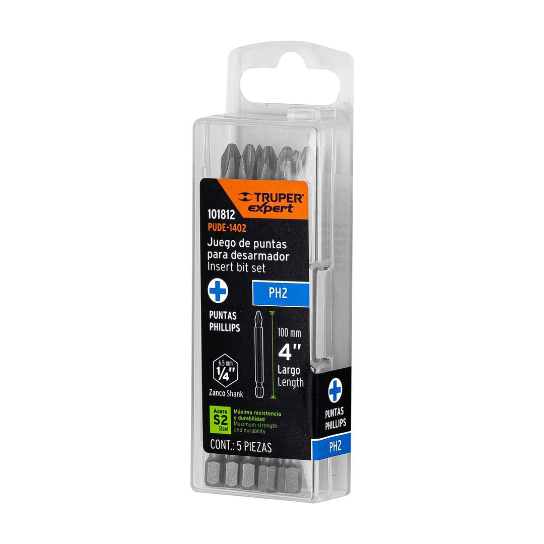 Punta Phillips para desarmador #2 x 4" Acerada TRUPER EXPERT