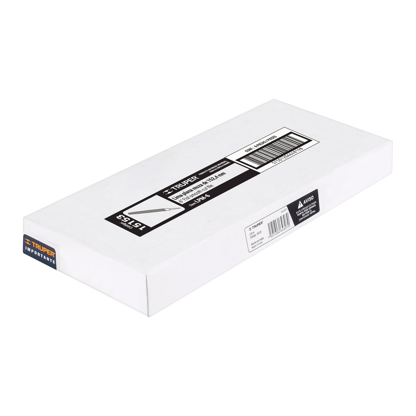Lima triangular doble 6", TRUPER