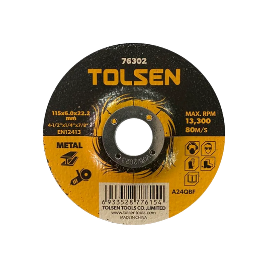 Disco para pulir metal de 4 1/2" TOLSEN