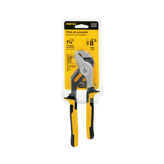 Pinza de extensión 8" mango Comfort Grip, PRETUL